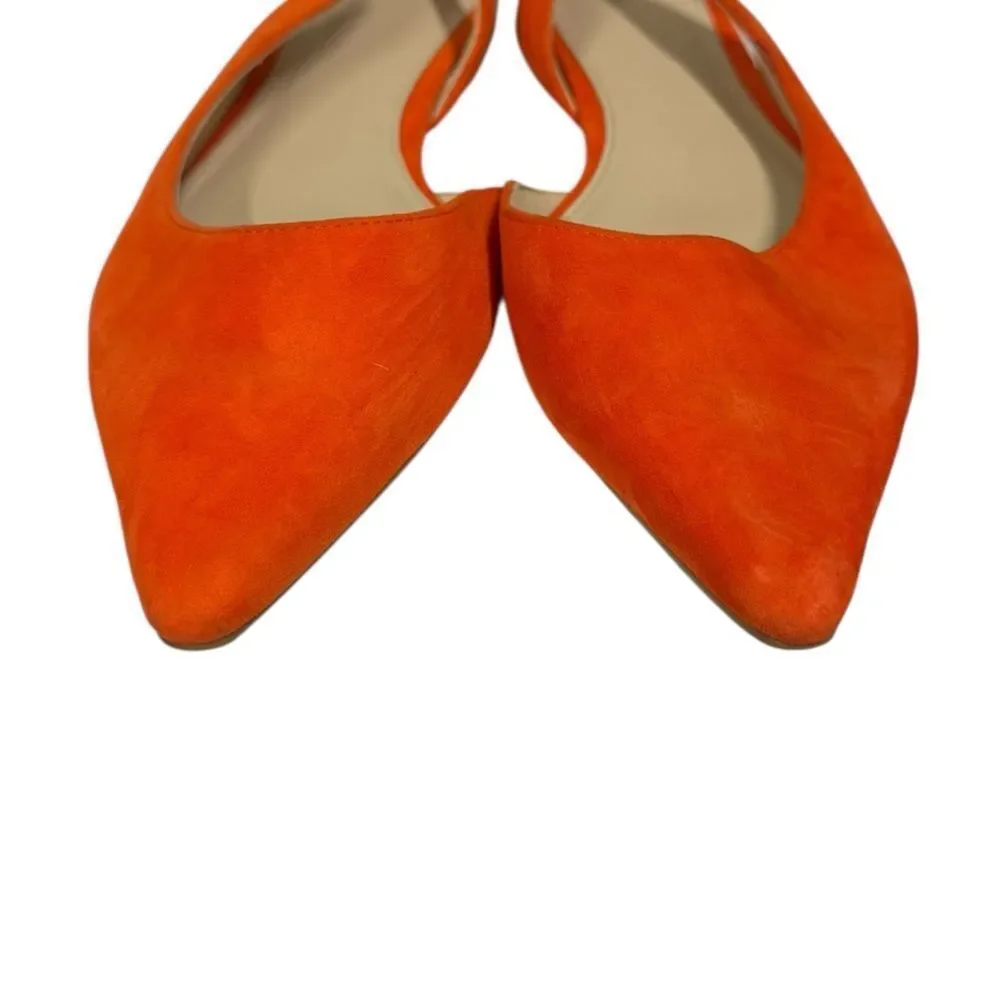 Marc Fisher Women's Suede Leather Orange Slingback Sandals 6